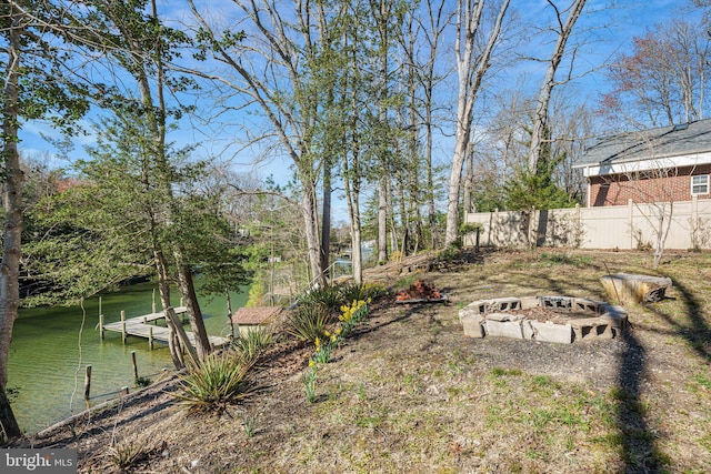 45352 Sypher Rd, California, MD 20619 - view of yard with fence and a boat dock