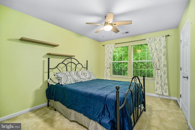 31 Crescent Links Dr, North East, MD 21901 - carpeted bedroom with baseboards, a ceiling fan, and visible vents
