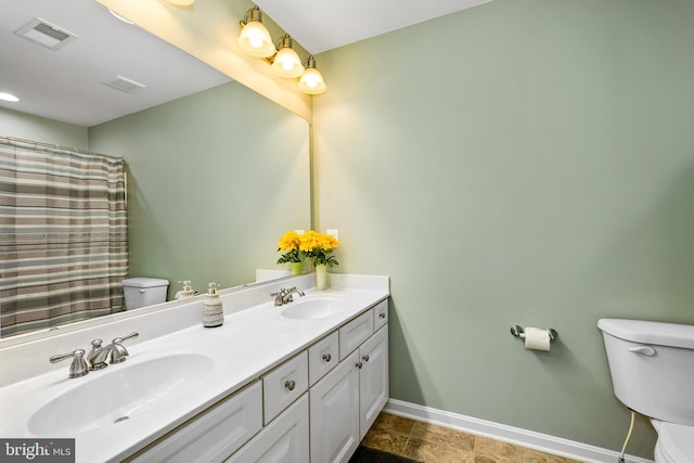31 Crescent Links Dr, North East, MD 21901 - bathroom featuring toilet, baseboards, visible vents, and a sink