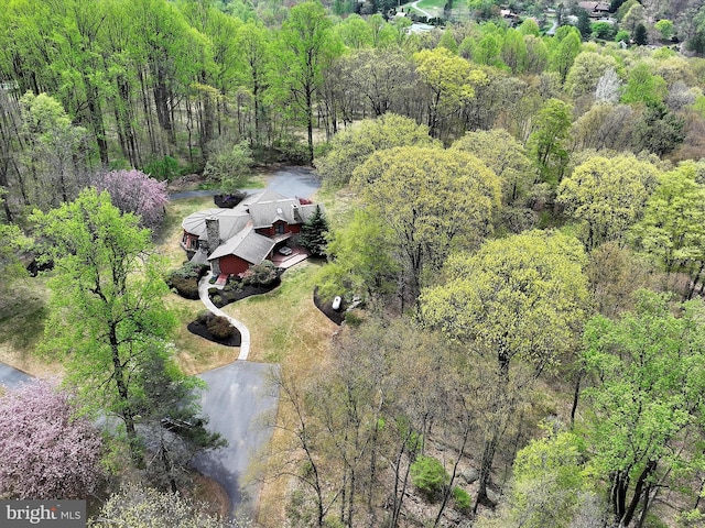 aerial view with a view of trees