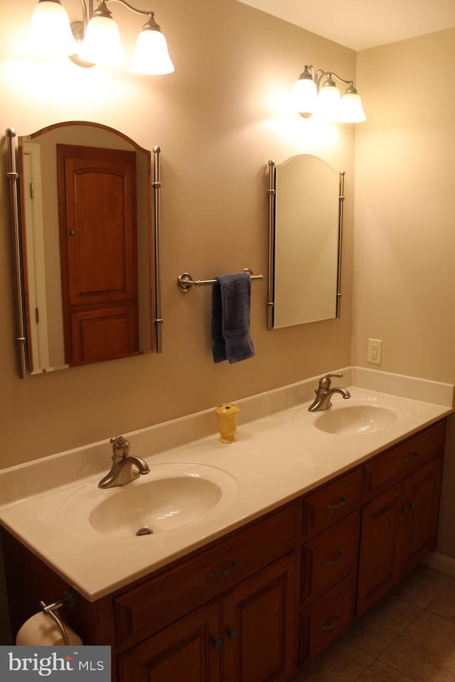197 Parkwood Dr Unit 320, Chambersburg, PA 17201 - bathroom featuring double vanity, tile patterned flooring, and a sink