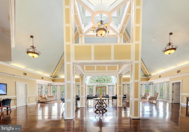 building lobby featuring visible vents