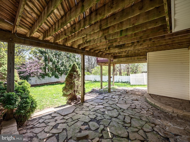 view of patio / terrace featuring a fenced backyard
