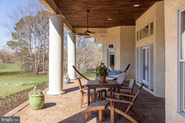32828 Murray Rd, Frankford, DE 19945 - view of patio featuring a ceiling fan