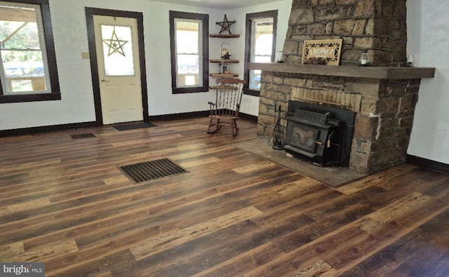 1636 Narrows Rd, Howard, PA 16841 - foyer entrance with visible vents, a wealth of natural light, and wood finished floors