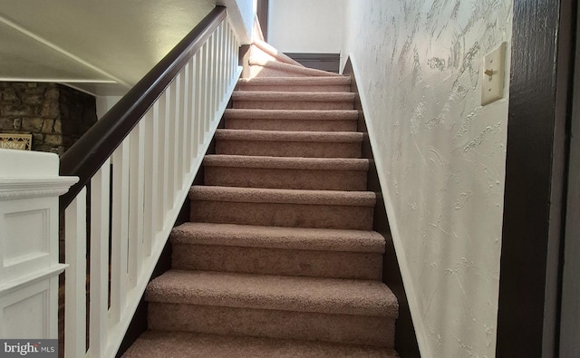 1636 Narrows Rd, Howard, PA 16841 - staircase with wallpapered walls
