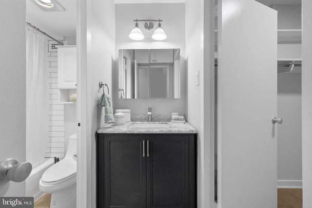 2201 L St NW Unit 515, Washington, DC 20037 - full bathroom with vanity and wood finished floors