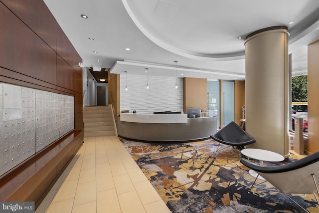 2201 L St NW Unit 515, Washington, DC 20037 - reception area featuring mail area and recessed lighting