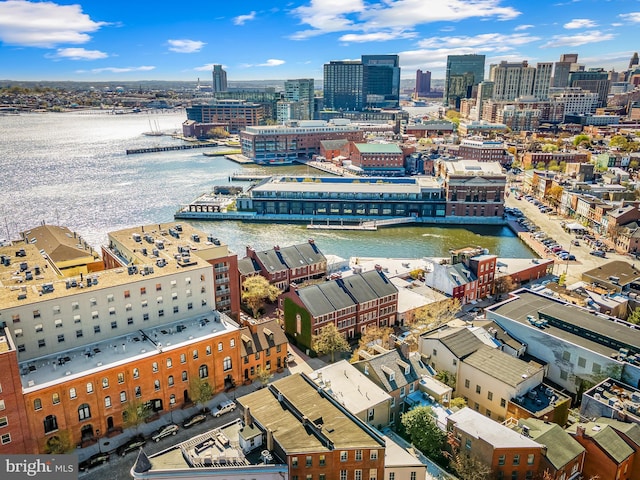 922 Fell St, Baltimore, MD 21231 - aerial view featuring a city view and a water view
