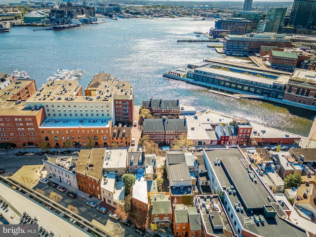 922 Fell St, Baltimore, MD 21231 - aerial view with a water view and a view of city