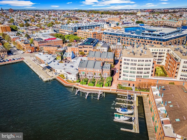 922 Fell St, Baltimore, MD 21231 - drone / aerial view with a water view and a city view
