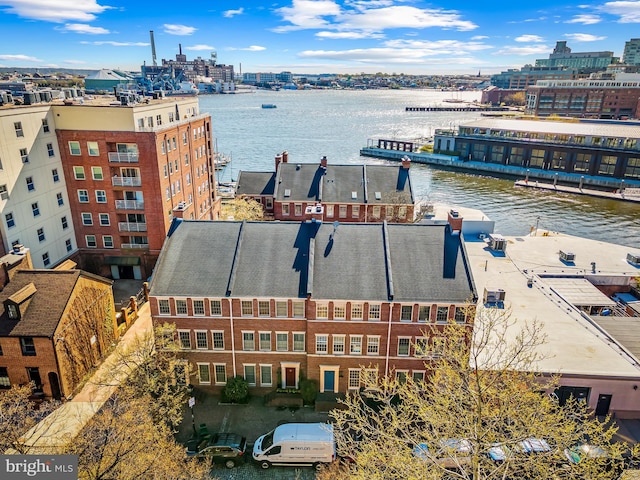 922 Fell St, Baltimore, MD 21231 - bird's eye view featuring a water view and a city view
