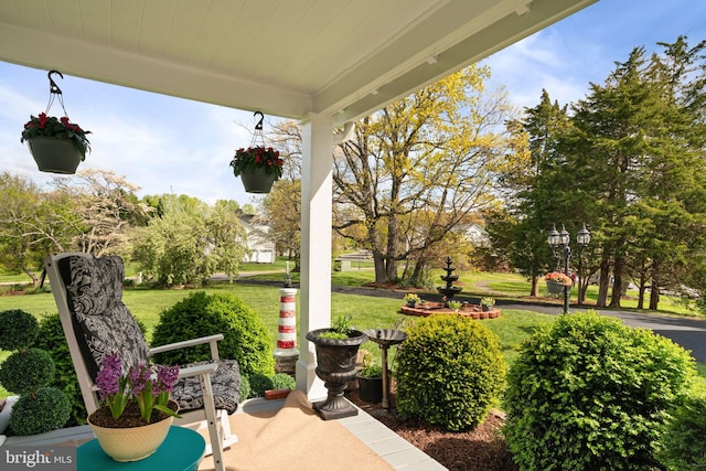 view of patio / terrace with covered porch