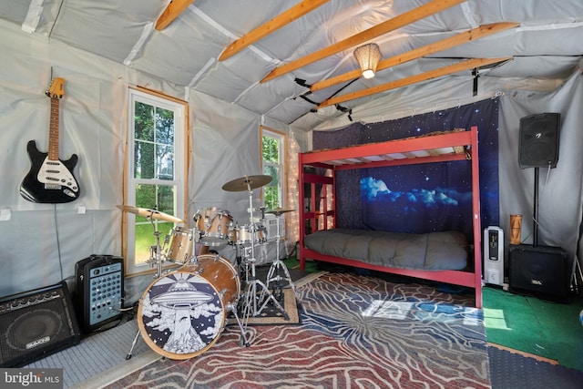 sitting room featuring carpet flooring