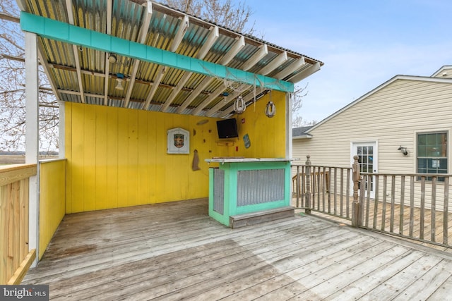 view of wooden deck