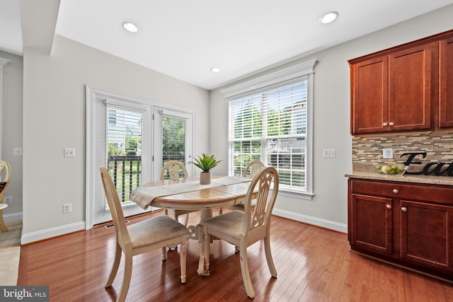 42694 Chisholm, Broadlands, VA 20148 - dining room featuring baseboards, plenty of natural light, light wood finished floors, and recessed lighting