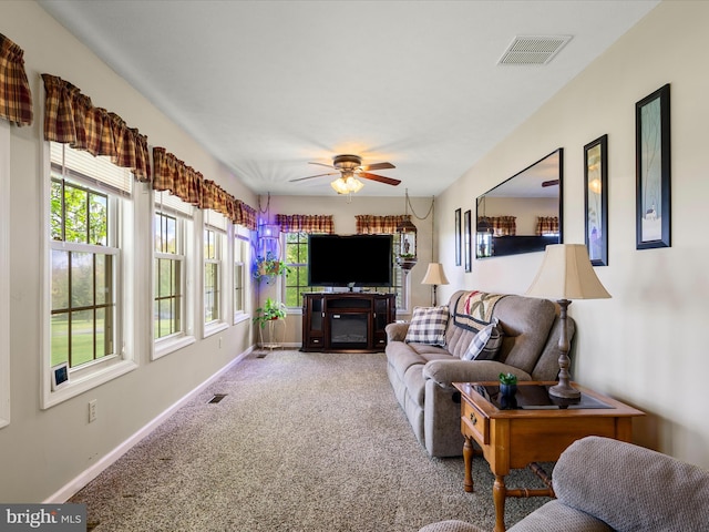 5409 Smith Creek Rd, New Market, VA 22844 - living room with baseboards, a healthy amount of sunlight, and visible vents