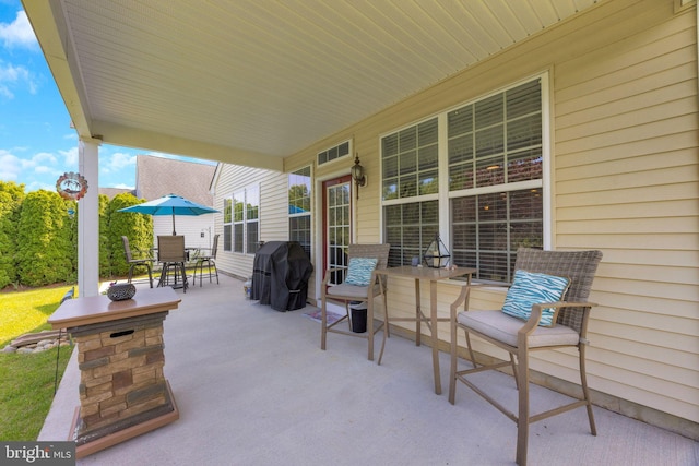 29 Embassy, Woolwich Twp, NJ 08085 - view of patio / terrace featuring grilling area and outdoor dining space