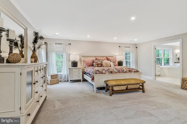630 Good Shepherd Way, Owings, MD 20736 - bedroom with light carpet, recessed lighting, and ornamental molding