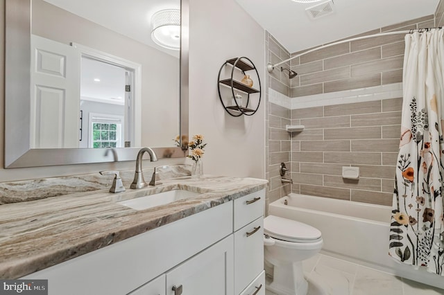 630 Good Shepherd Way, Owings, MD 20736 - full bath featuring shower / bath combo with shower curtain, toilet, vanity, and visible vents