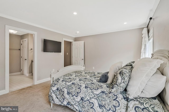 630 Good Shepherd Way, Owings, MD 20736 - bedroom featuring carpet, recessed lighting, and ornamental molding