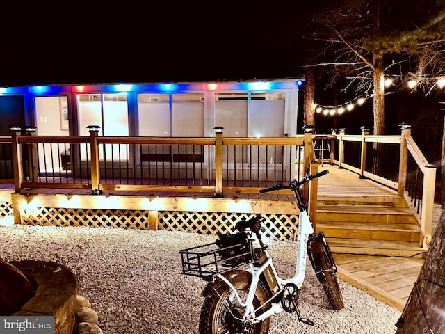 exterior space featuring a deck