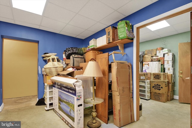 view of storage area