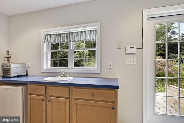 interior space featuring vanity