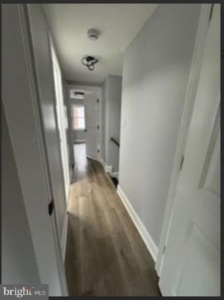 51 S Pine Ave, Maple Shade, NJ 08052 - hallway with baseboards and wood finished floors