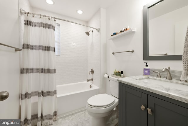 11809 Old Drovers Way, Rockville, MD 20852 - full bath with toilet, shower / bath combo, vanity, and recessed lighting