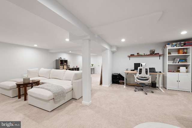 11809 Old Drovers Way, Rockville, MD 20852 - carpeted office with recessed lighting and baseboards