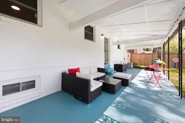 11809 Old Drovers Way, Rockville, MD 20852 - view of patio featuring fence and an outdoor hangout area