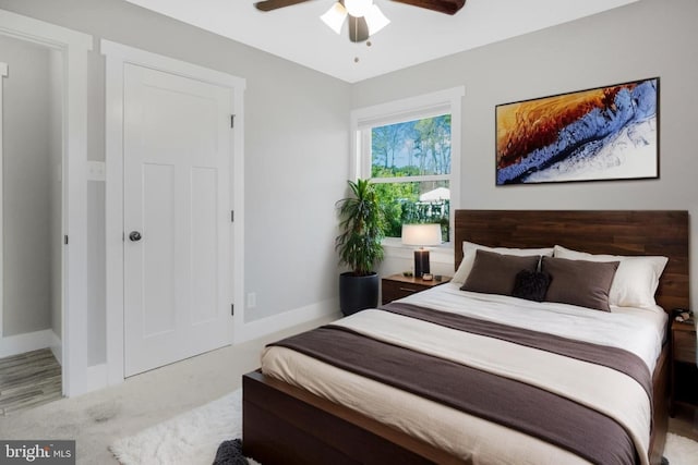123 Somerset Rd, Stevensville, MD 21666 - carpeted bedroom featuring baseboards and a ceiling fan