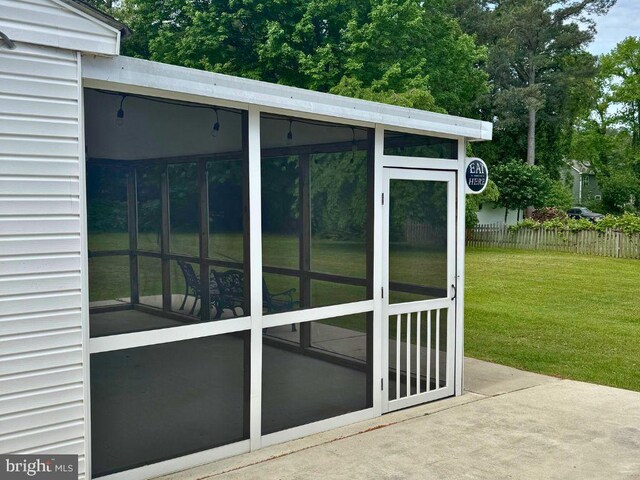 123 Somerset Rd, Stevensville, MD 21666 - view of patio / terrace with a sunroom