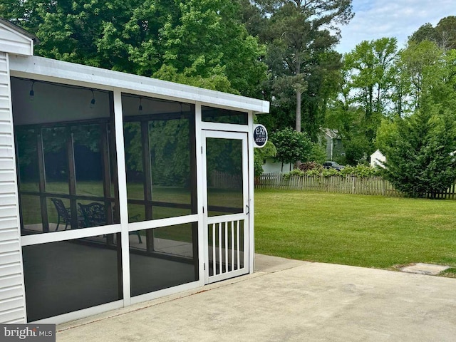 123 Somerset Rd, Stevensville, MD 21666 - view of patio featuring a sunroom