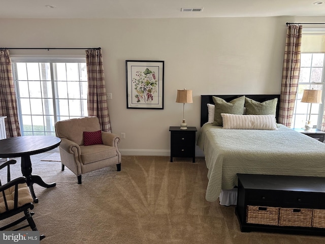 8537 Pine Springs Dr, Severn, MD 21144 - bedroom featuring baseboards, visible vents, and carpet