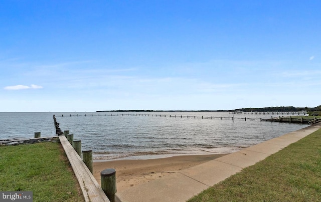 water view with a dock