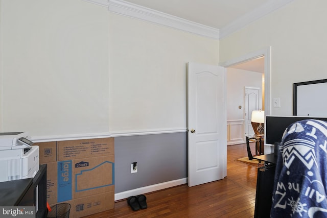 8509 Lexington Dr, Severn, MD 21144 - bedroom with ornamental molding and hardwood / wood-style flooring