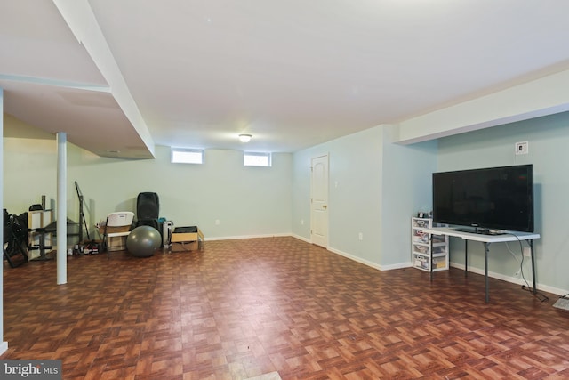 8509 Lexington Dr, Severn, MD 21144 - exercise room featuring baseboards