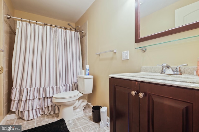 8509 Lexington Dr, Severn, MD 21144 - full bath featuring toilet, vanity, and curtained shower