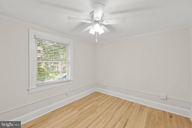 512 Dunlap St, Winchester, VA 22601 - empty room with wood finished floors, crown molding, baseboards, and a ceiling fan