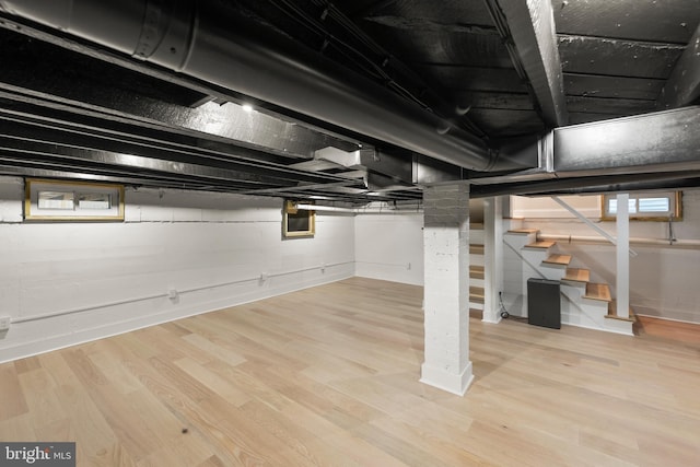 512 Dunlap St, Winchester, VA 22601 - below grade area featuring wood finished floors and stairs