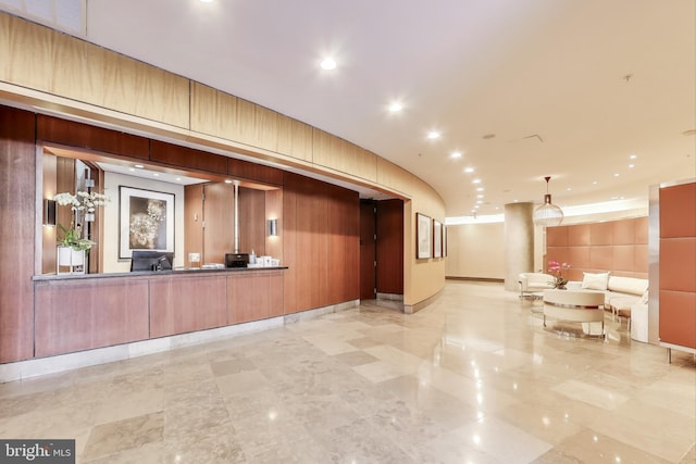 view of reception area