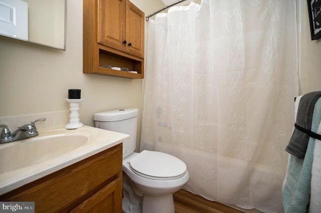 55 Hamn, Stafford, VA 22554 - full bathroom featuring toilet, shower / bath combo, wood finished floors, and vanity
