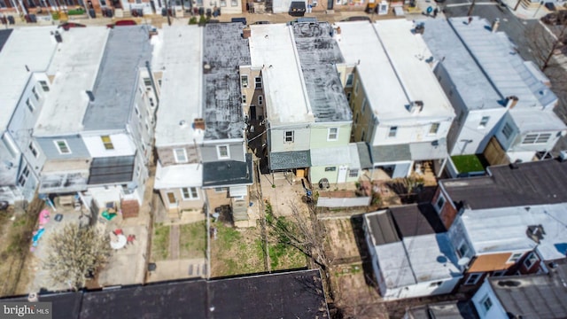 bird's eye view featuring a residential view