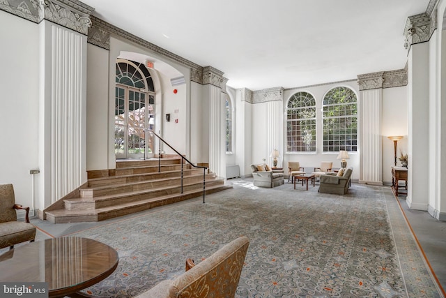 common area featuring stairs