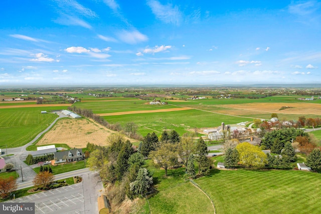 bird's eye view featuring a rural view