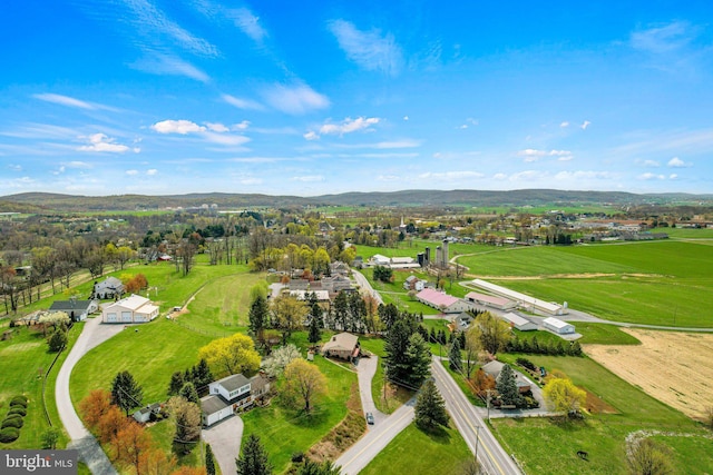 aerial view featuring a mountain view