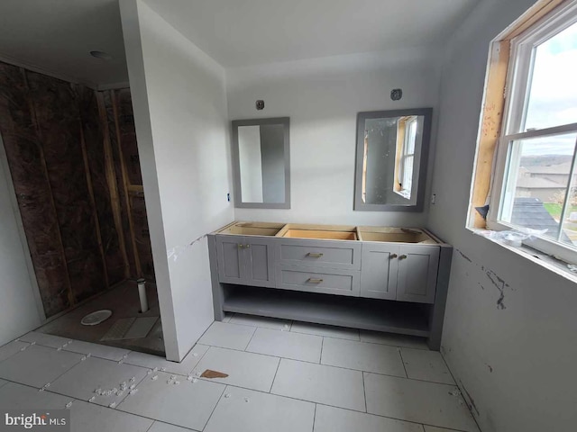 124 Primrose Ct, State College, PA 16801 - full bathroom with tile patterned flooring, walk in shower, and vanity