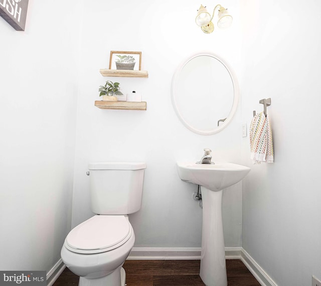 518 Macintosh Cir, Joppa, MD 21085 - half bath with wood finished floors, toilet, and baseboards